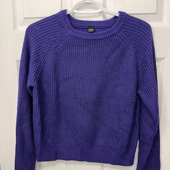 ICONE Shaker-rib Raglan Sweater In Purple - Picture 2 of 7